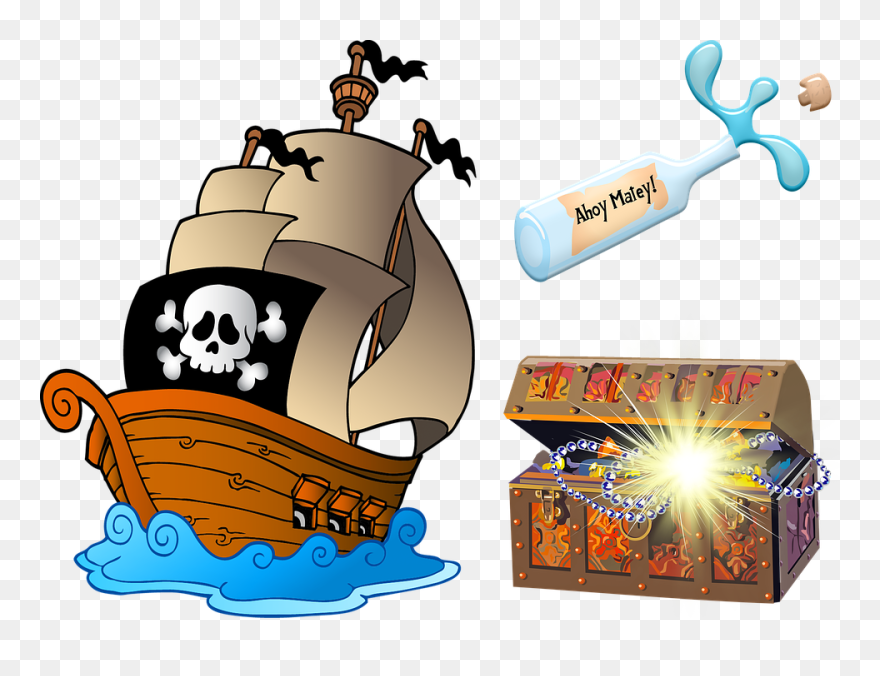 Transparent Pirate Ship Png - Coloring Book Pirates Ship Coloring Pages Clipart