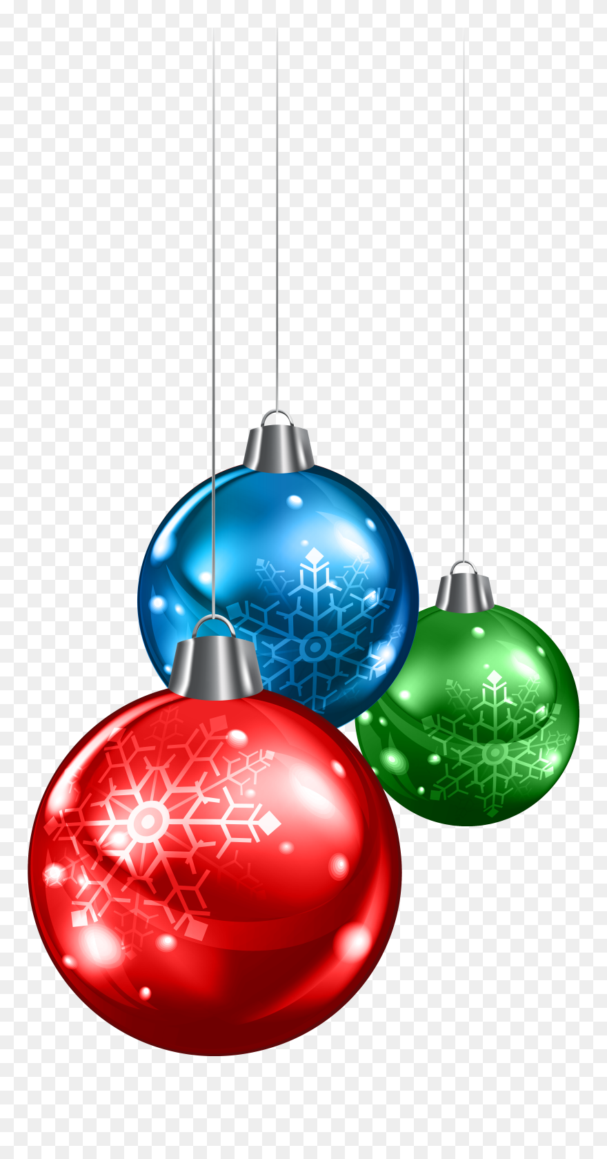 Red Green And Blue Christmas Balls Png Clipart Image - Red Green Blue Christmas Transparent Png