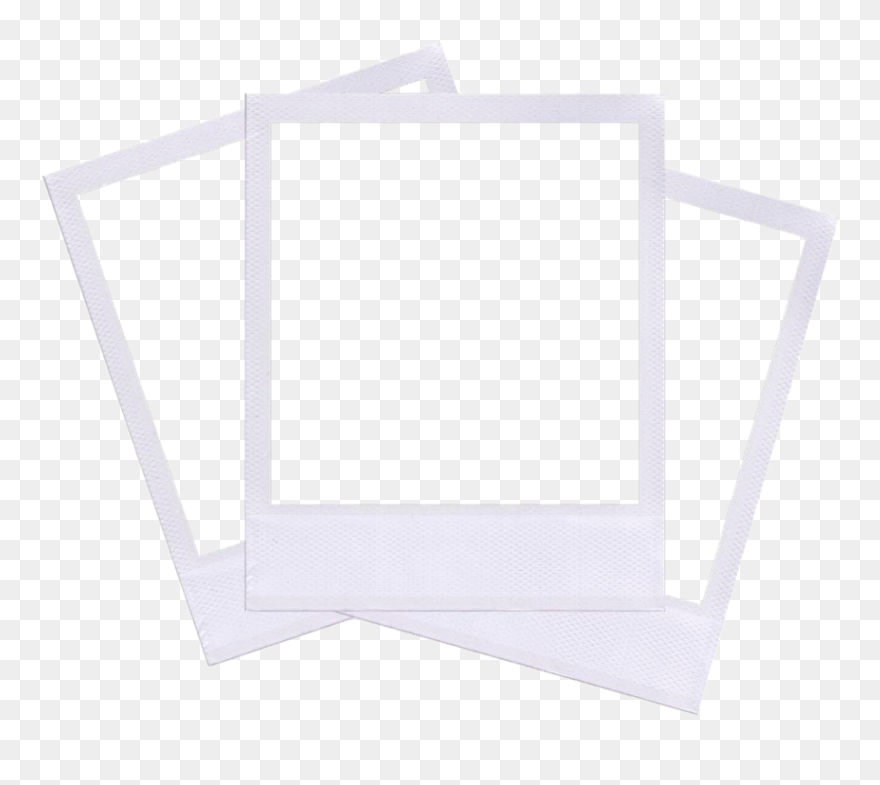 #white #three #polaroid #polaroidframe #frame - Polaroid Png Clipart