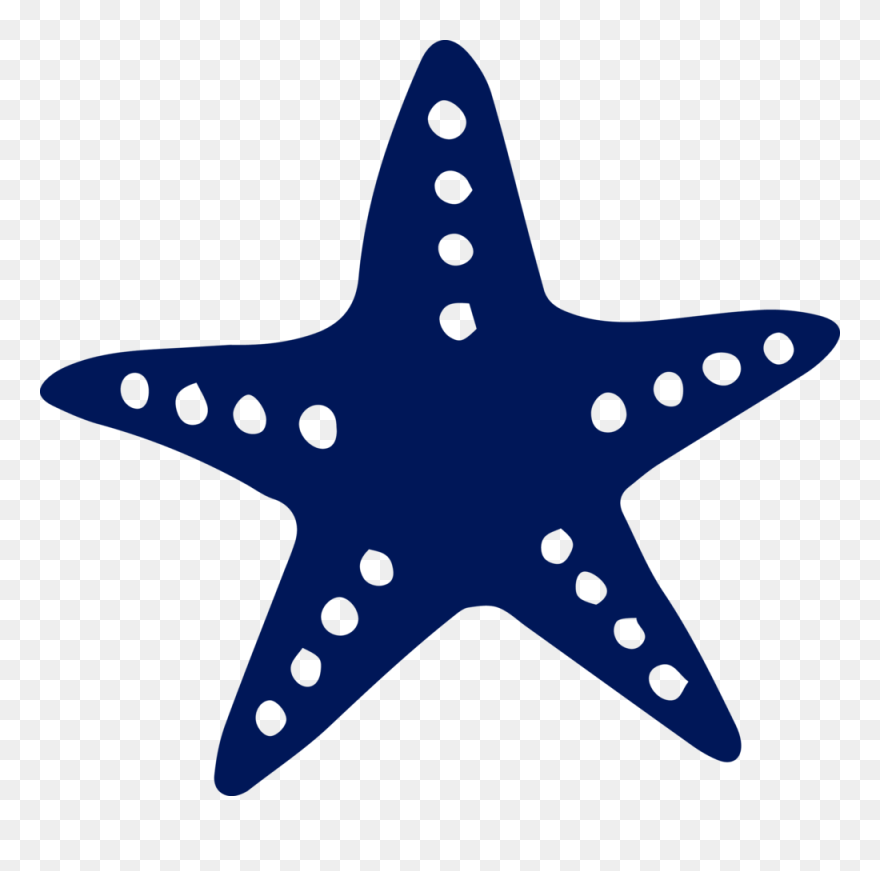 Starfish - Sea Star Silhouette Vector Clipart
