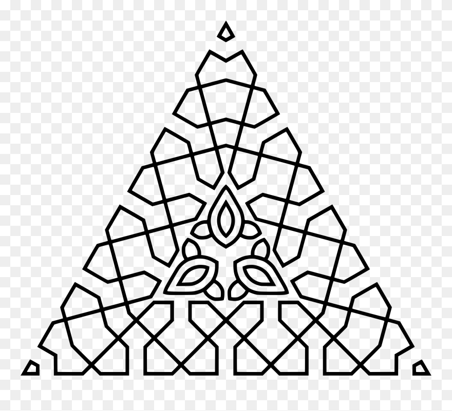 Clipart Designs Triangle - Triangle Design Black And White Clipart - Png Download