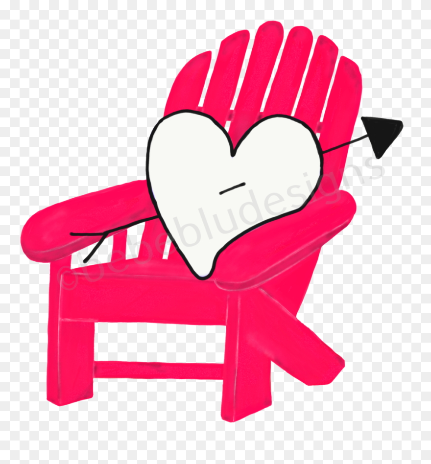 Adirondack White Heart Clipart