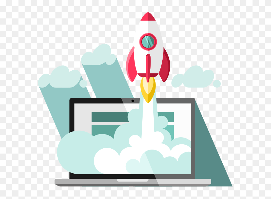 Rocket-notebook - New Website Clipart
