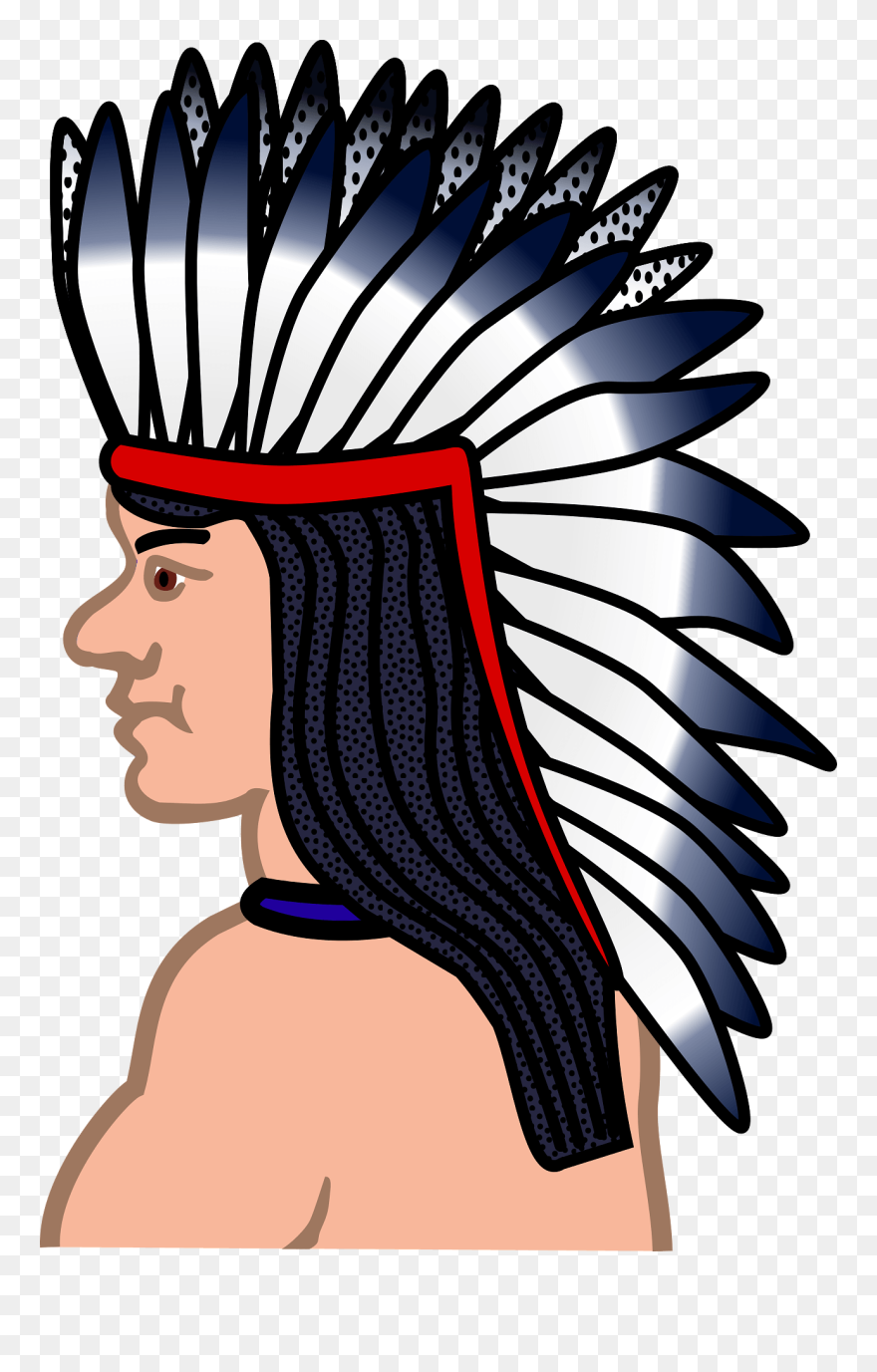 Native American Chief Clipart - Native American Chief Head Clipart Png Transparent Png