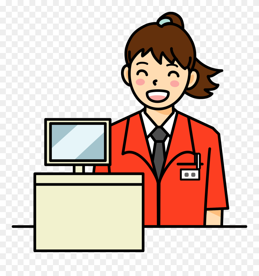 イラスト 無料 コンビニ 定員 Clipart