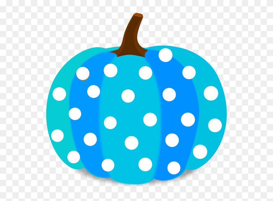 Pumpkin Clip Polka Dot - Cute Pumpkin Clipart - Png Download