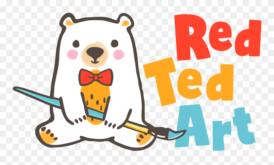 Red Ted Art Logo Clipart