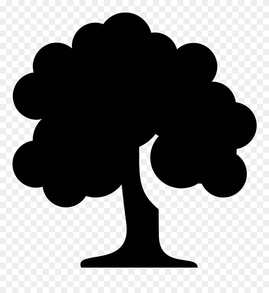 Oak Tree Clipart Silhouette Graphic Royalty Free Download - Green Tree Icon Png Transparent Png