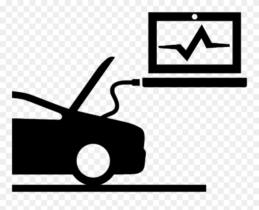 Car Computer Check Icon Clipart