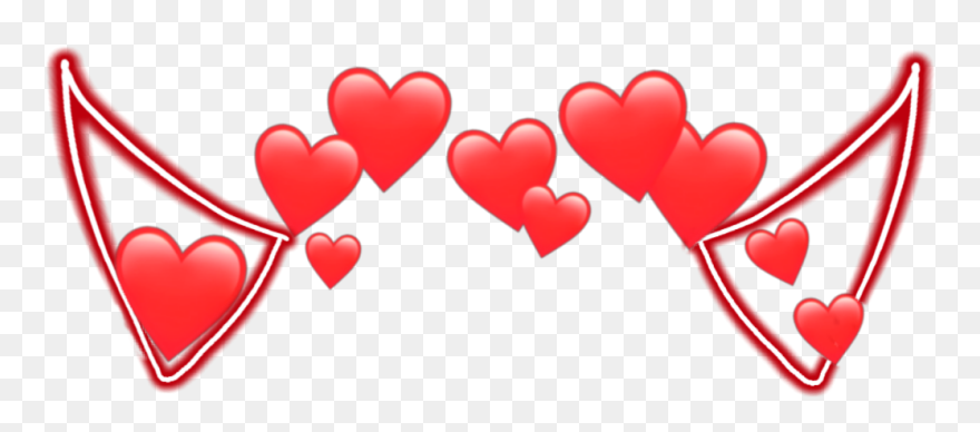 #devil #horn #horns #devilhorns #heart #red #heart - Transparent Emoji Hearts Crown Clipart