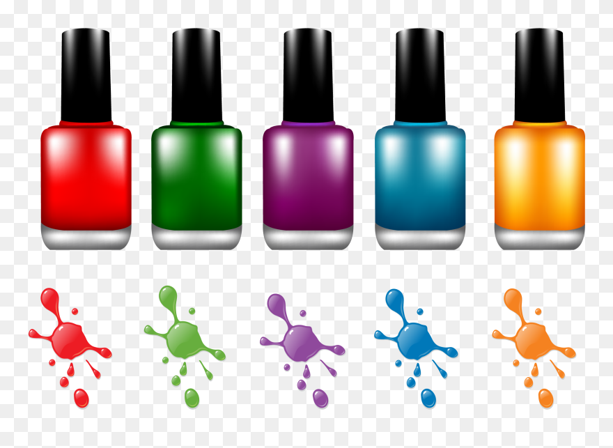 Manicure Vector Nail Care - Clipart Nail Polish Bottles - Png Download