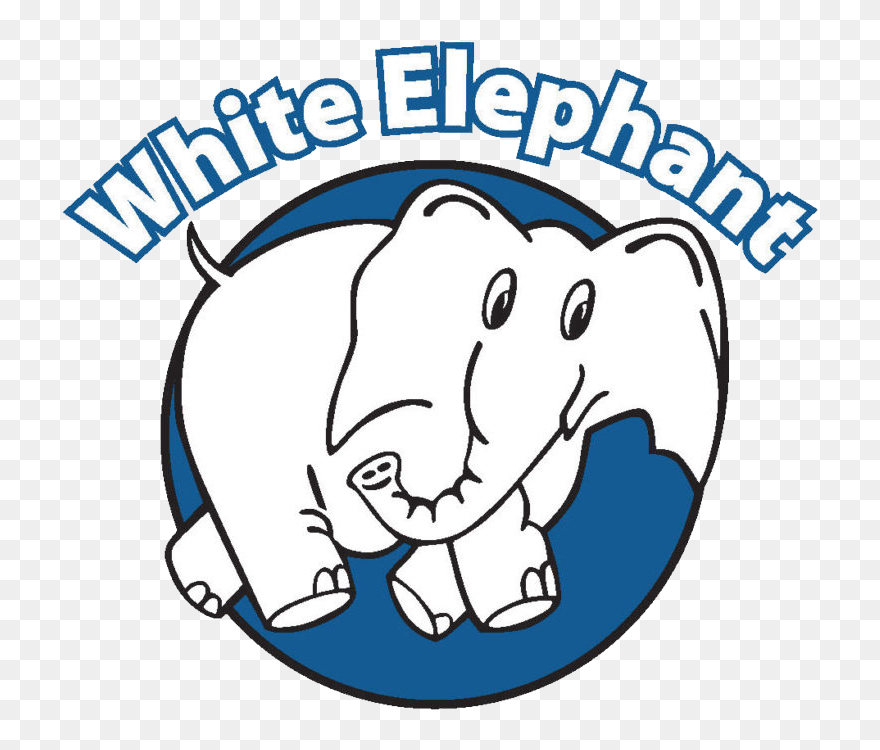 Country Fair White Elephant Clipart