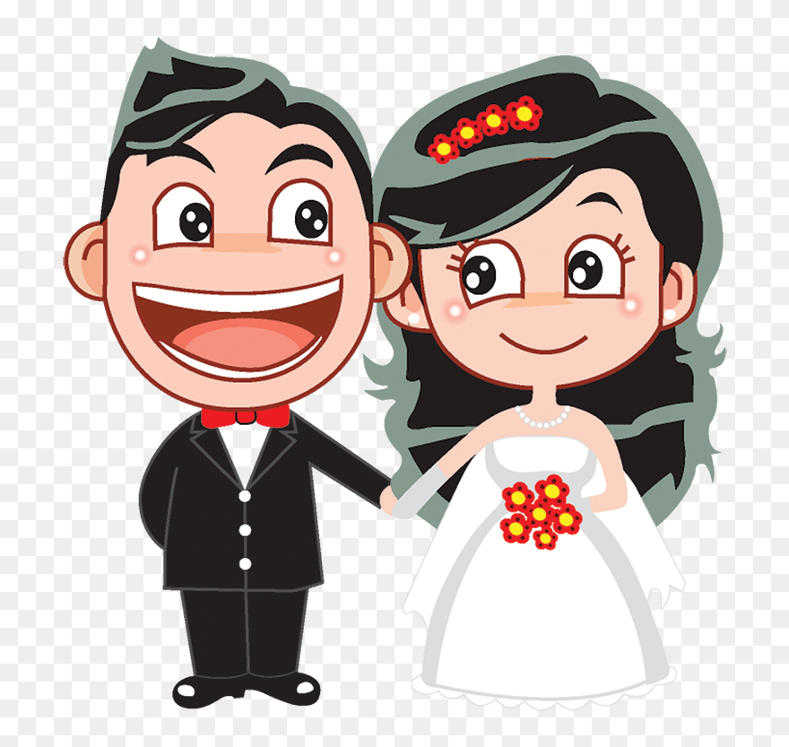 Clipart Free Stock Invitation Vector Animation - Wedding Cartoon Free Vector - Png Download