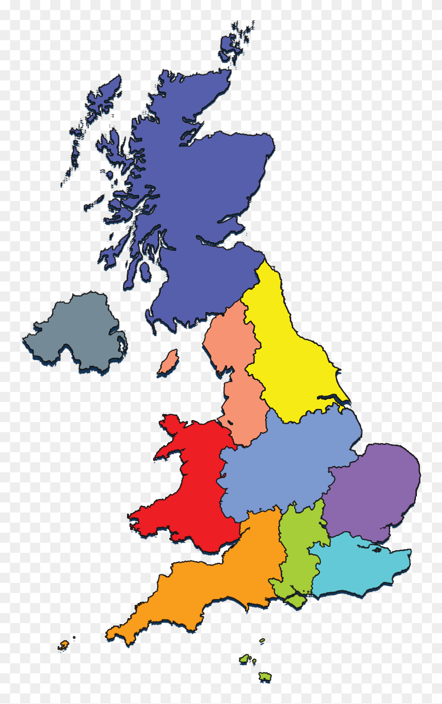 Rya Regions & Home Countries - Air Quality Map Uk Clipart
