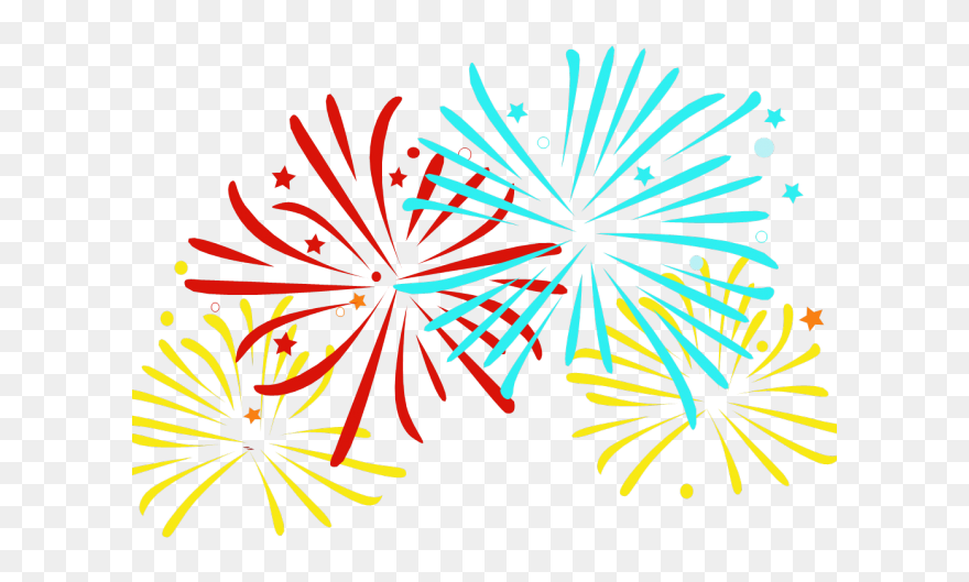 Cartoon Fireworks Transparent Background Clipart