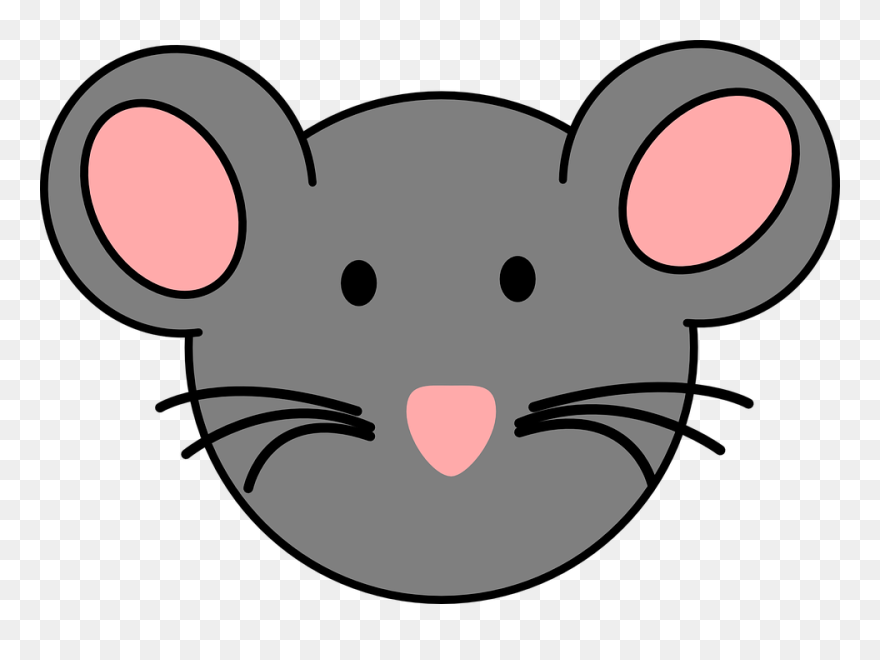 Mammal Clipart Animal Heads - Mouse Clipart Face - Png Download