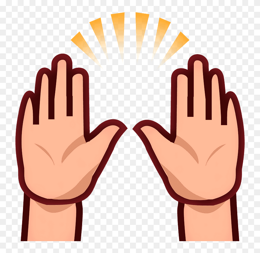 Raising Hands Emoji Clipart - Rasing Both Hands Emoji - Png Download