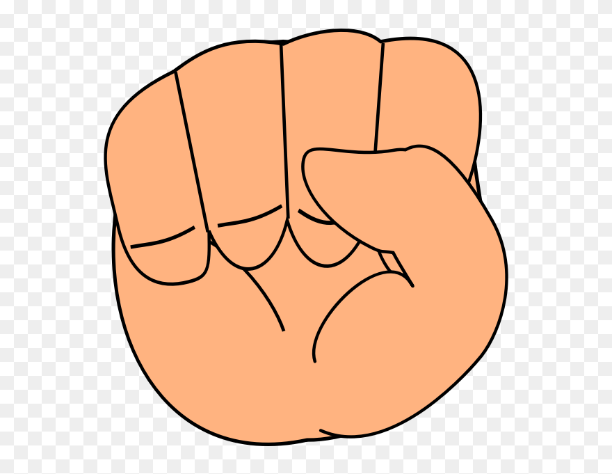Clenched Fist Closed Hand Clipart - Png Download