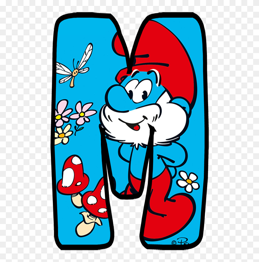 Buchstabe Alphabet B Smurfs Clipart