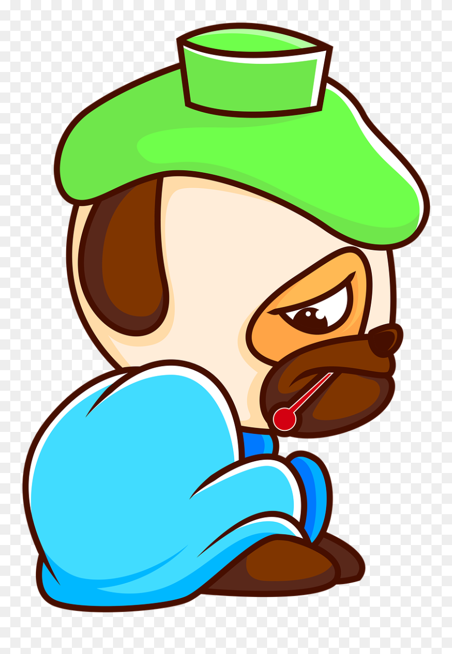 A Sick Do With Parvo - Dog Clipart