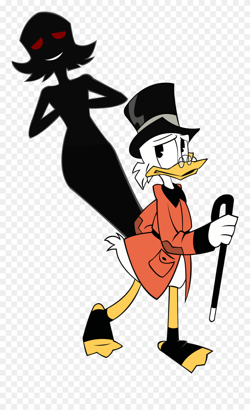Scrooge Had The Uncertain Feeling Someone Was Following - Cartoon Clipart