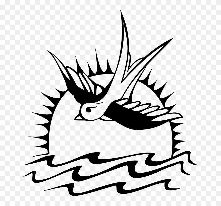 Swallow Bird Tattoo Designs - Captain Jack Sparrow Tattoo Clipart