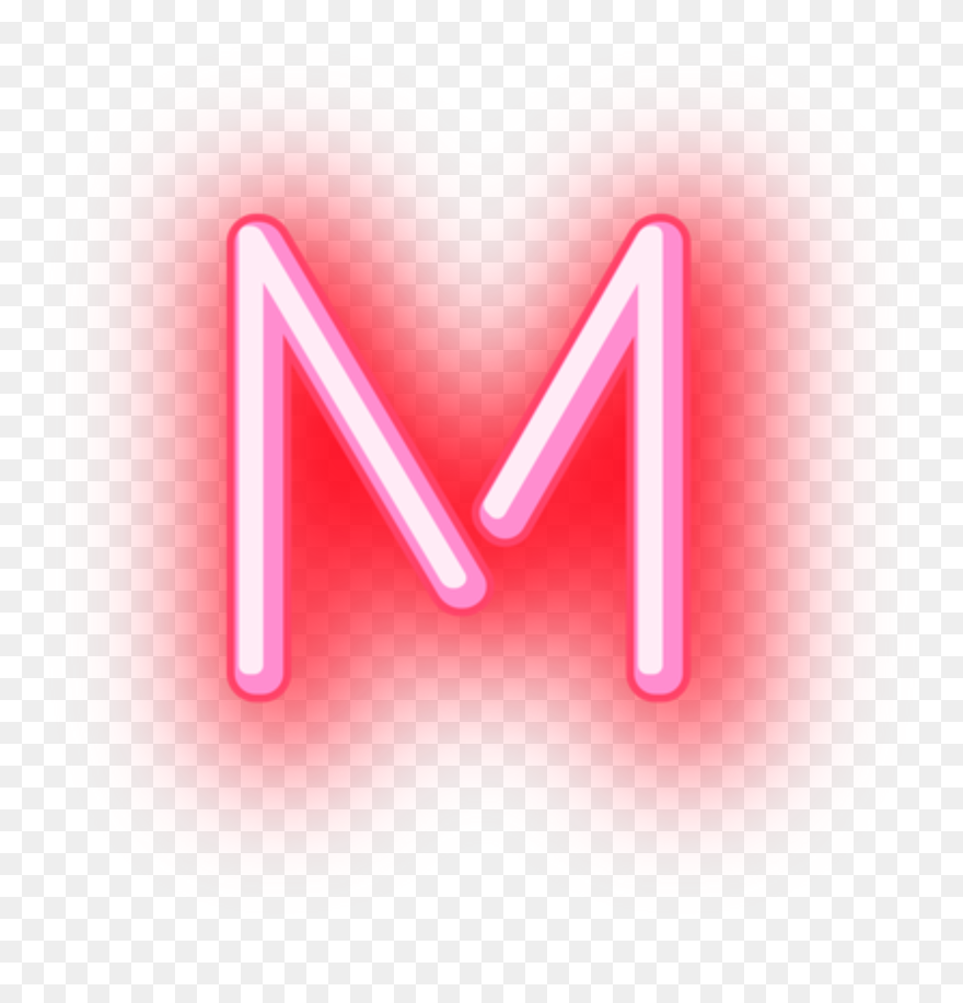 #m #neon #letter - Transparent Background Neon Letters Png Clipart