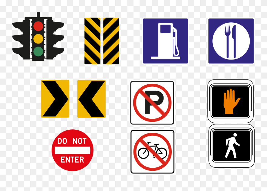 Clipart Road Road Sign - Car Ride Scavenger Hunts - Png Download