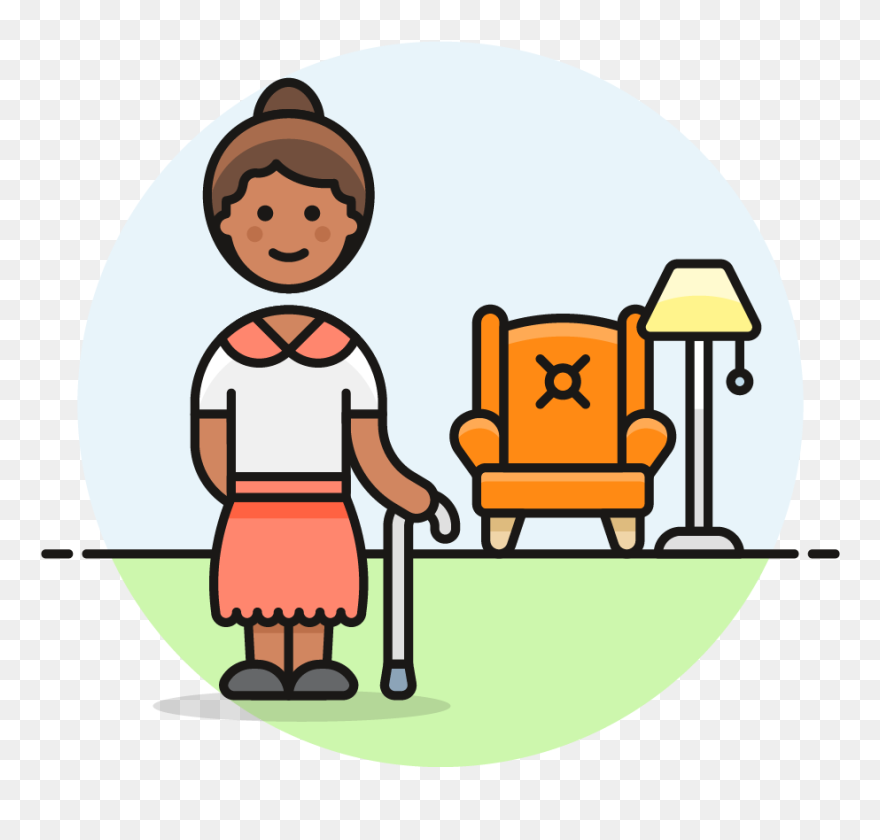 Transparent African American Grandmother Clipart - Cartoon - Png Download