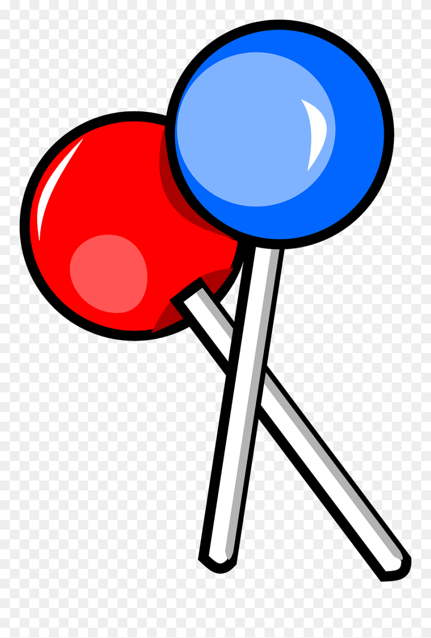 Transparent Magazines Clipart - Red And Blue Lollipop - Png Download