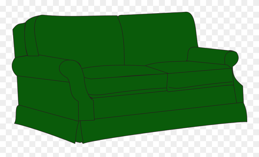 Royalty Free, Green, Free Illustrations, Free Vector - Couch Clip Art With Background - Png Download