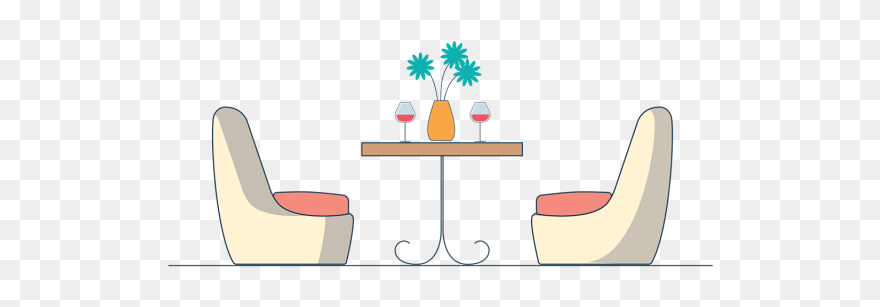 Cafe Restaurant Vector Interiors - Restaurant Interior Vector Png Clipart