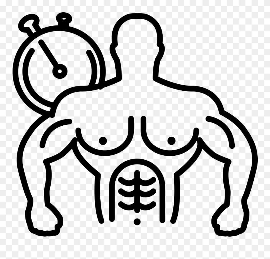 Png File Svg Man Curling Dumbbells Clipart- - Electrical Muscle Stimulation In Space Clip Art Transparent Png