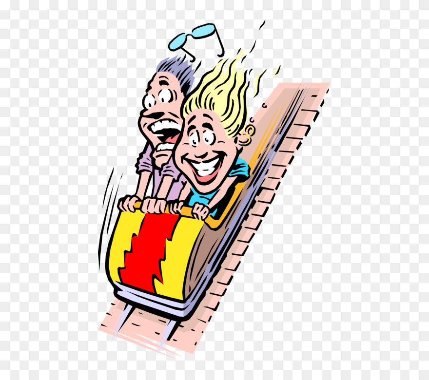 Drawing Of Kid On Roller Coaster Clipart