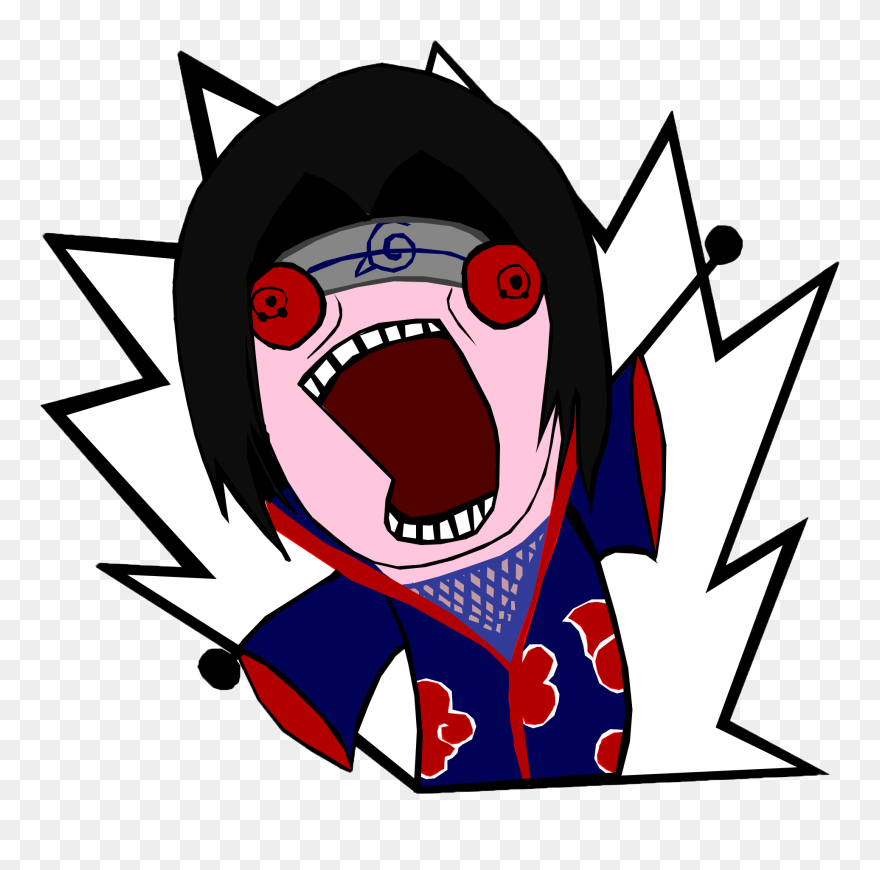 Yelling Clipart Rage - Itachi Stupid - Png Download