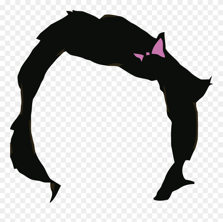 Component Female Black Hair Only L - Fall Time Change Meme Clipart