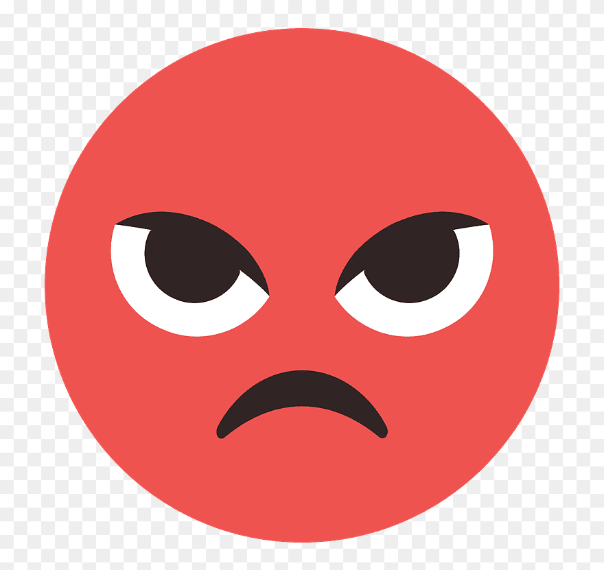 Pouting Face Emoji Clipart - 石門婚紗広場 - Png Download