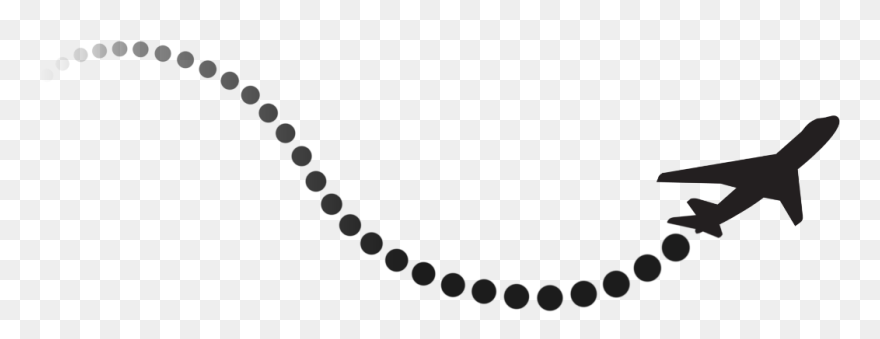 Airplane With Dots Png Clipart