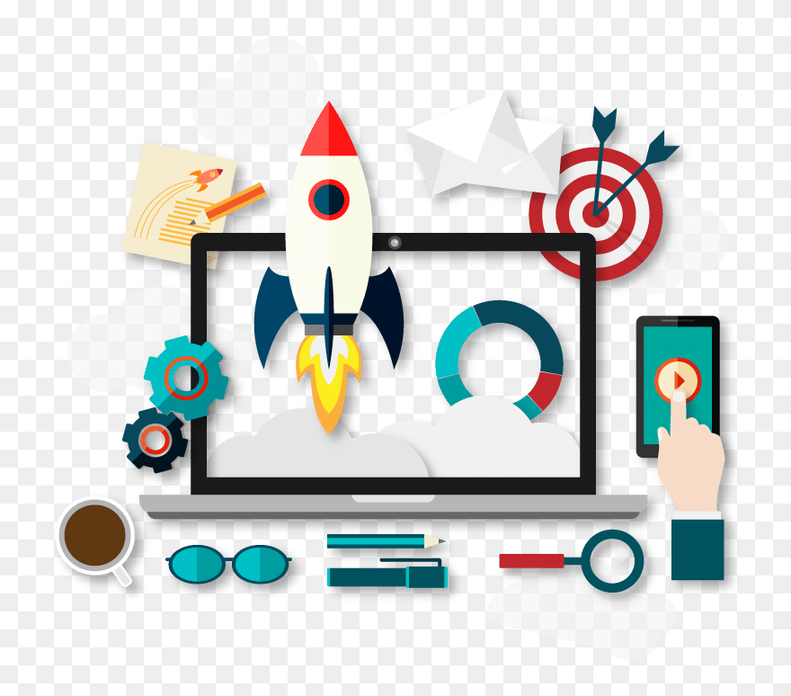 Startup Job At Ruddy Internship Marketing - Marketing Digital Vector Png Clipart