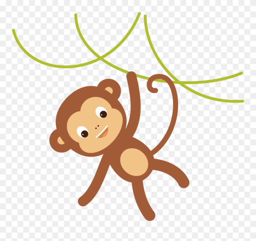 How To Create A Hanging Monkey Illustration In Adobe - Hanging Monkey Clipart - Png Download
