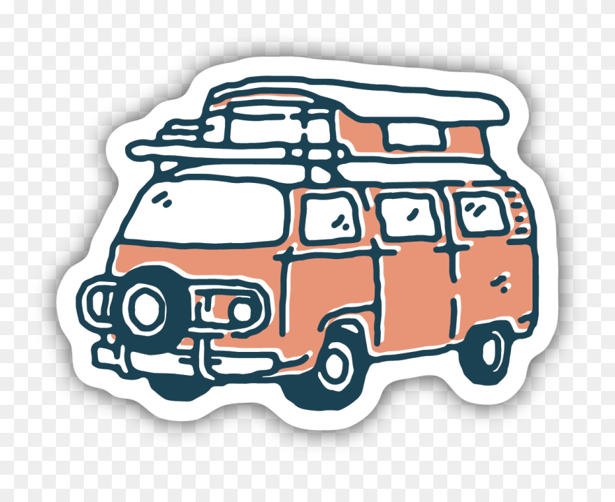 Camper Van Sticker - National Museum Soares Dos Reis Clipart