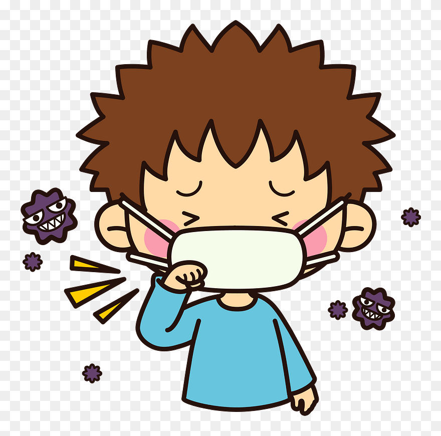 Influenza Child Cold Clipart - Virus Cartoon Png Transparent