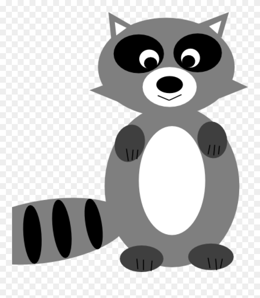 Graphic Black And White Library For Free Download On - Raccoon Clipart Black And White - Png Download