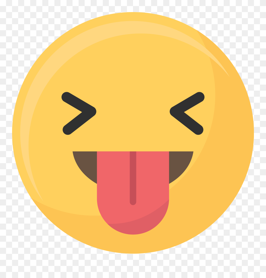 Tongue Face Emoji - Circle Clipart