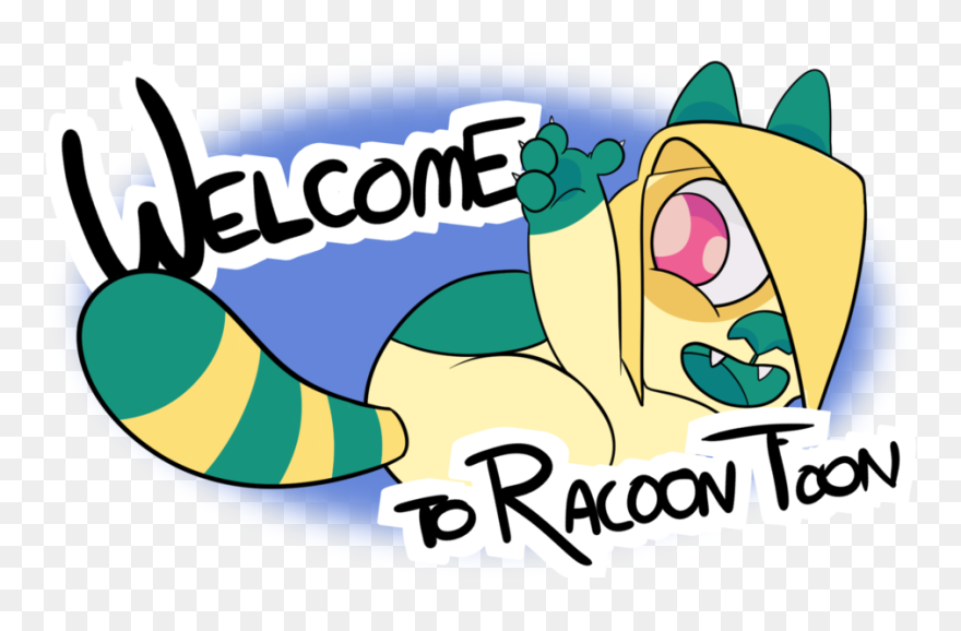Racoon Toon Welcome Banner , Png Download Clipart