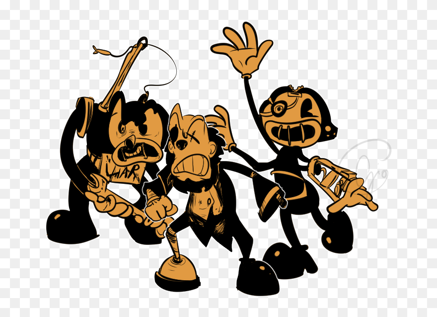 Transparent Three Stooges Clip Art - Bendy And The Ink Machine Butcher Gang - Png Download