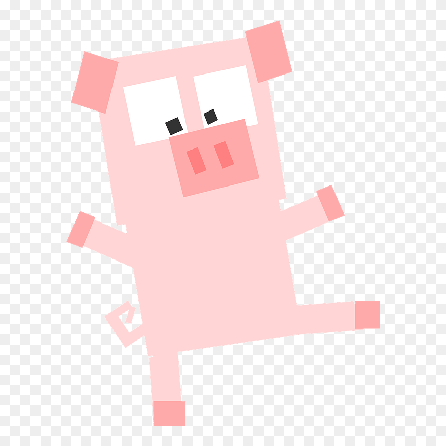 Square Pig Clipart - Illustration - Png Download