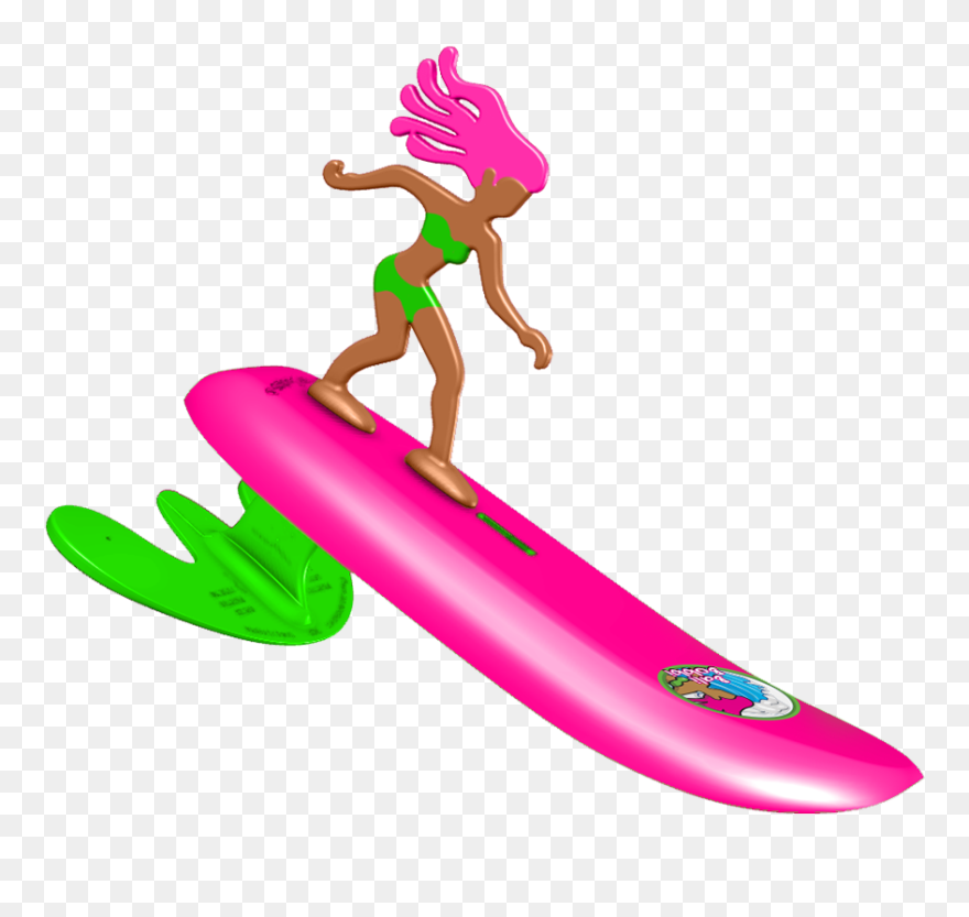 Bali Bobbi - Surfer Dudes Wave Powered Mini-surfer And Surfboard Clipart