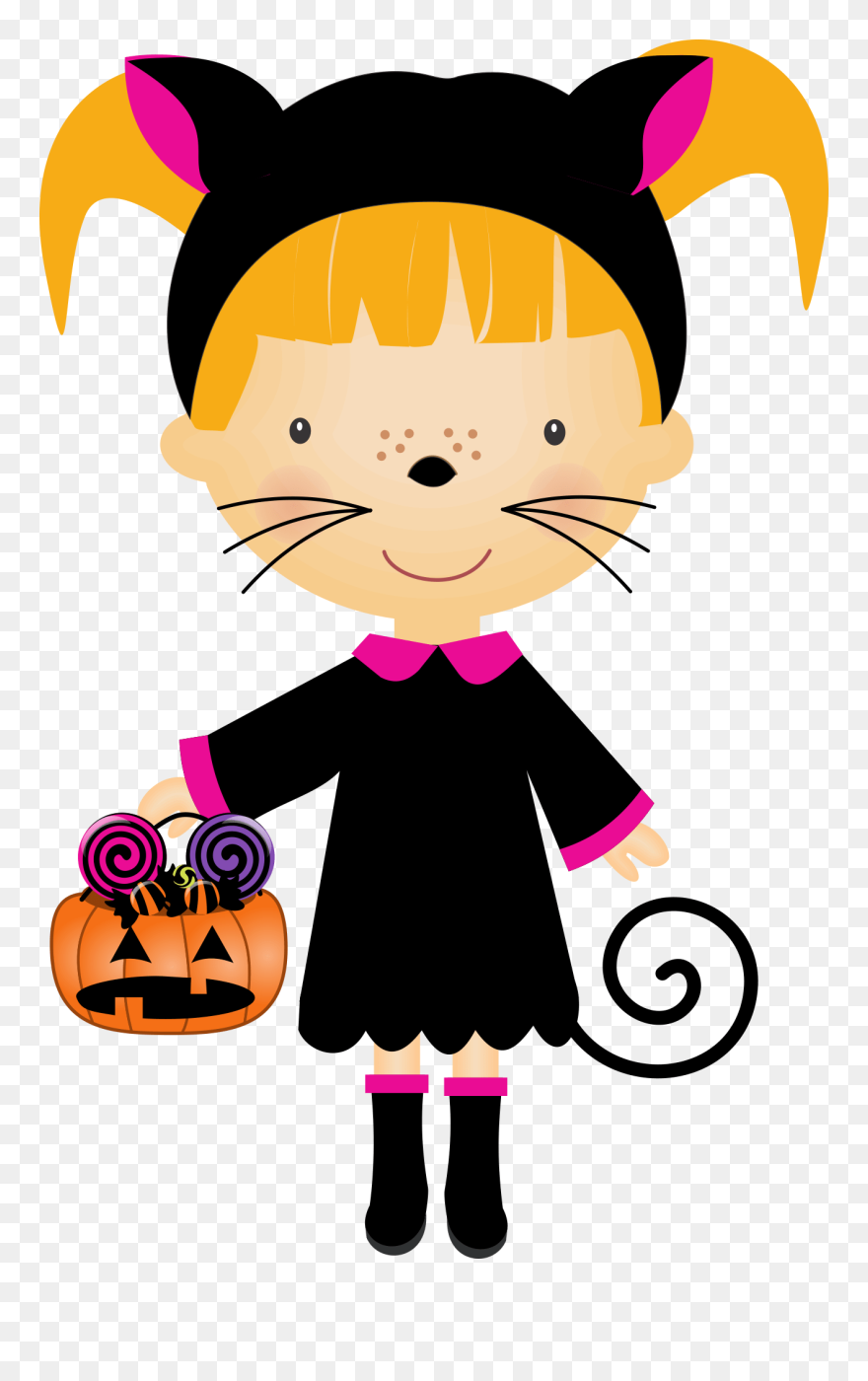 Transparent Trick Or Treat Clipart - Kid Friendly Cartoon Halloween Kids - Png Download