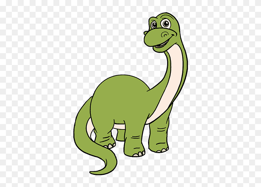 How To Draw A Cartoon Dinosaur - Easy Dinosaur Drawing Clipart
